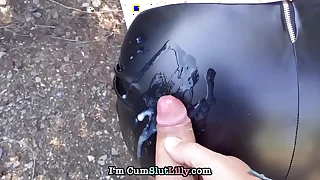cum all over my bore back leather skirt